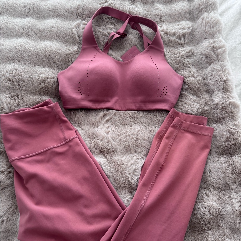 lululemon brier rose Bra + Leggings Set